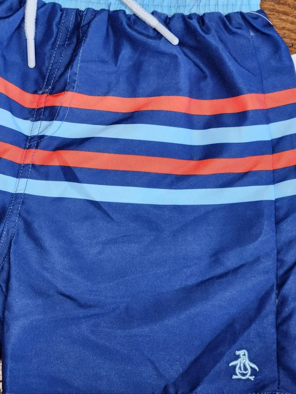 Original Penguin Boys Swim Trunks 2 Pack NWT Tropical Stripe Size 5